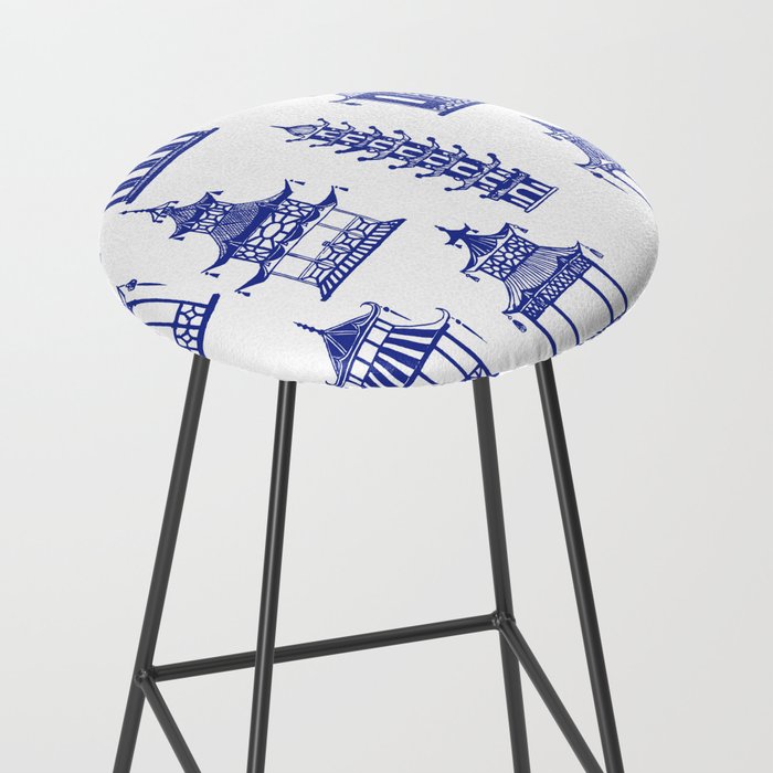 Chinoiserie Temple Pagodas Stool Gallery Image 2