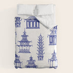 Chinoiserie Temple Pagodas Duvet Cover Gallery Image 6