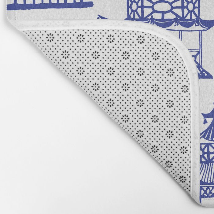 Chinoiserie Temple Pagodas Bath Mat Gallery Image 2