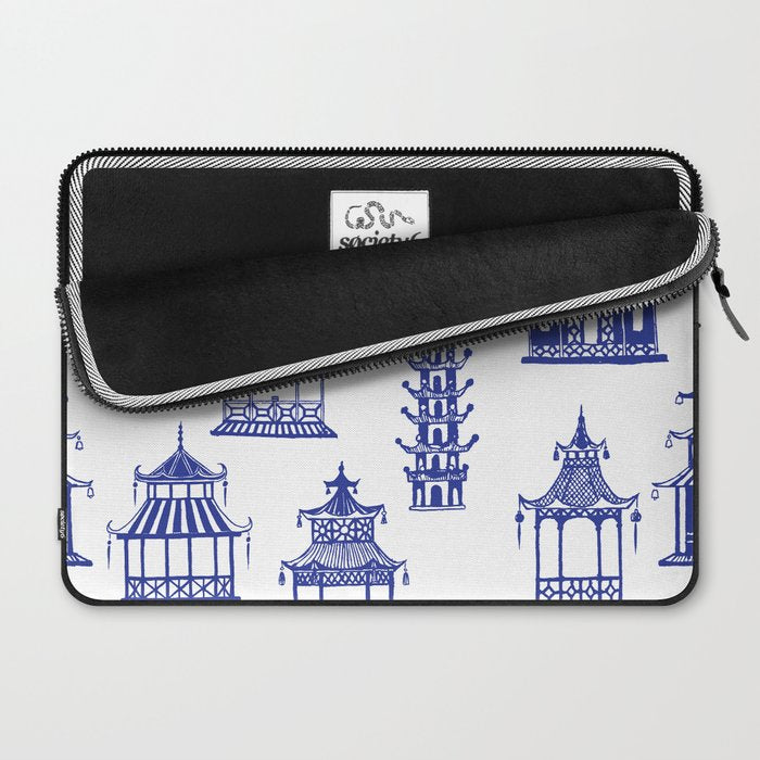 Chinoiserie Temple Pagodas Laptop Sleeve Gallery Image 2
