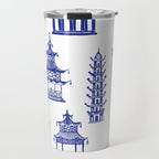Chinoiserie Temple Pagodas Travel Mug Gallery Image 1