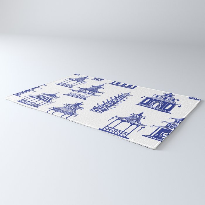 Chinoiserie Temple Pagodas Rug Gallery Image 3