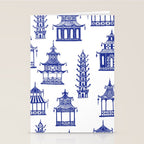 Chinoiserie Temple Pagodas Stationery Card Gallery Image 2