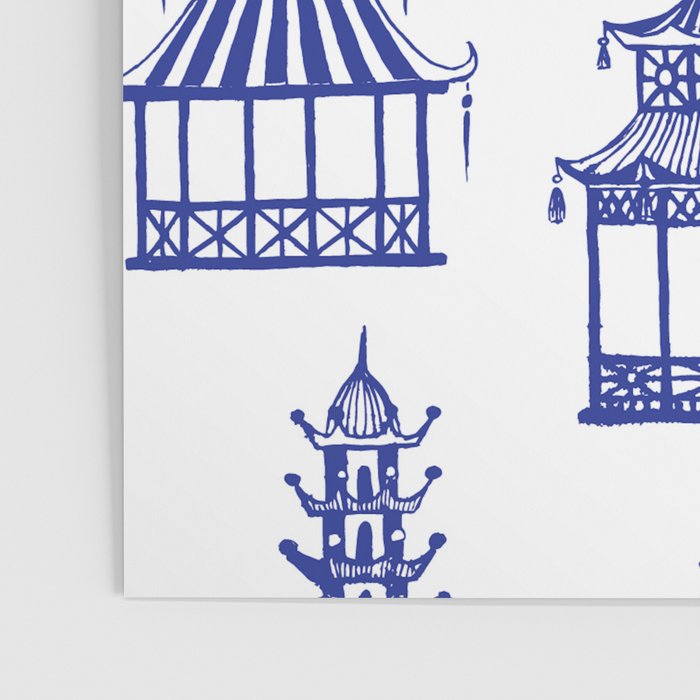 Chinoiserie Temple Pagodas Poster Gallery Image 3