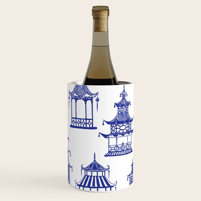 Chinoiserie Temple Pagodas Wine Chiller Gallery Image 2