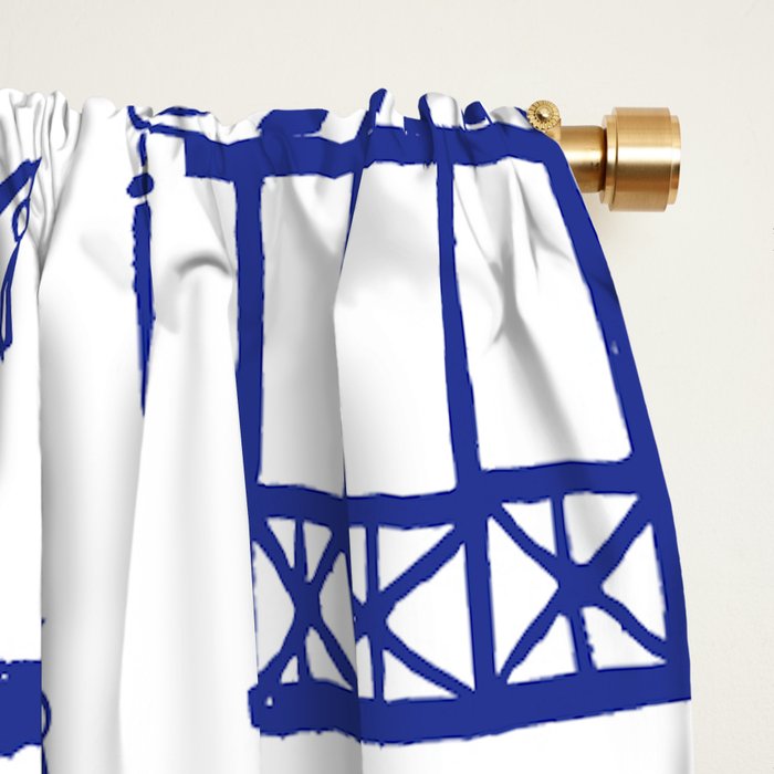 Chinoiserie Temple Pagodas Window Curtain Gallery Image 2