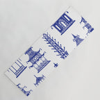 Chinoiserie Temple Pagodas Yoga Mat Gallery Image 1