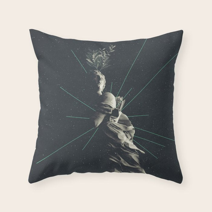 Marbled Dignity Throw Pillow Gallery Image 1