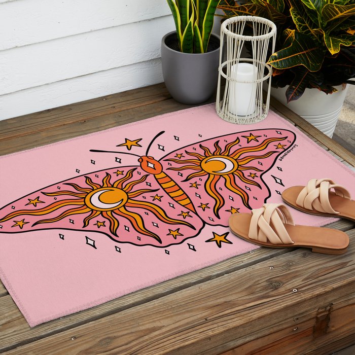 Spooky Butterfly Outdoor Rug Gallery Image 2