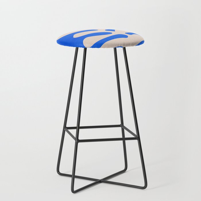 Chathams Blue: Wild Leaf | Matisse Foliage Paper Cutouts 02 Stool Gallery Image 1