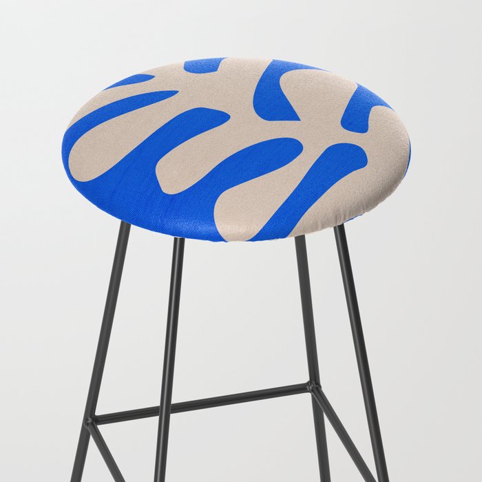 Chathams Blue: Wild Leaf | Matisse Foliage Paper Cutouts 02 Stool Gallery Image 2