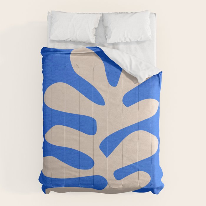 Chathams Blue: Wild Leaf | Matisse Foliage Paper Cutouts 02 Comforter Gallery Image 6