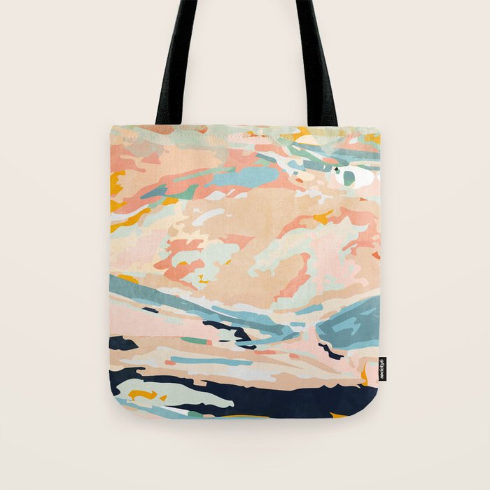 abstraction landscape in pastels Tote Bag Gallery Image 1