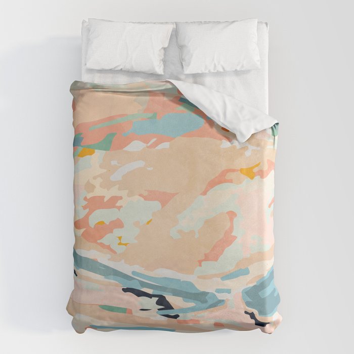 abstraction landscape in pastels Duvet Cover Gallery Image 6