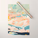 abstraction landscape in pastels Wrapping Paper Gallery Image 1
