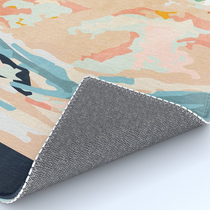 abstraction landscape in pastels Rug Gallery Image 4