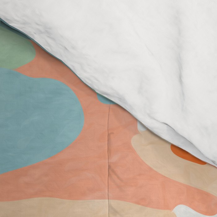 abstraction landscape in pastels Comforter Gallery Image 4