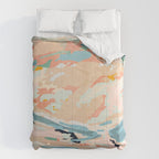 abstraction landscape in pastels Comforter Gallery Image 6