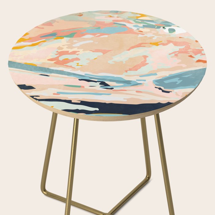 abstraction landscape in pastels Side Table Gallery Image 2
