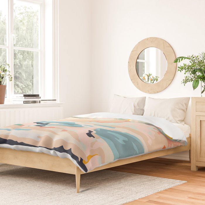 abstraction landscape in pastels Duvet Cover Gallery Image 2