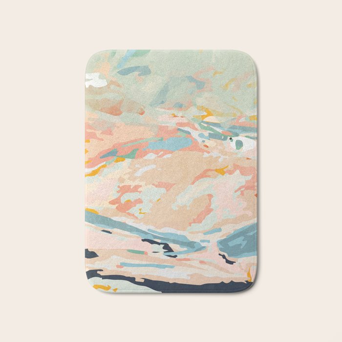 abstraction landscape in pastels Bath Mat Gallery Image 1