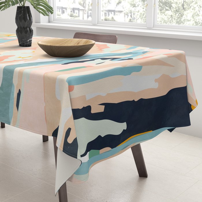 abstraction landscape in pastels Tablecloth Gallery Image 3