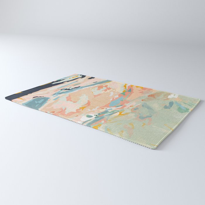 abstraction landscape in pastels Rug Gallery Image 3