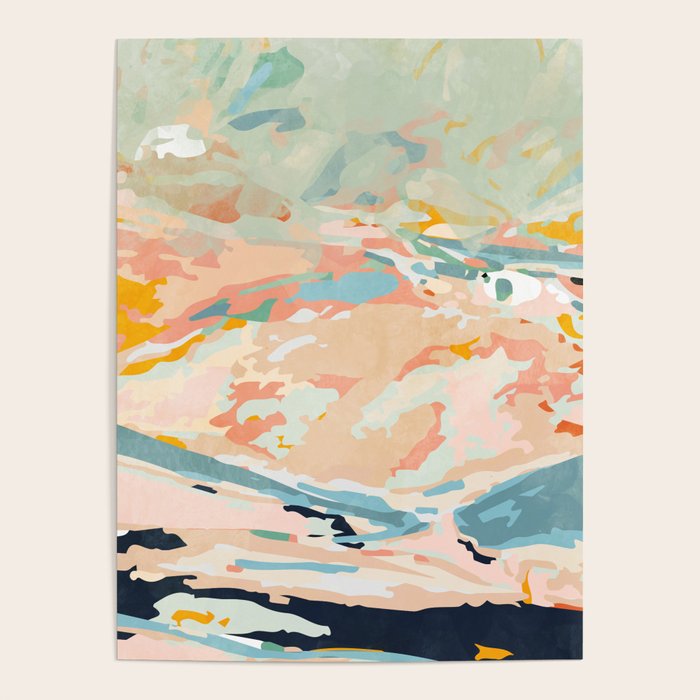 abstraction landscape in pastels Poster Gallery Image 4