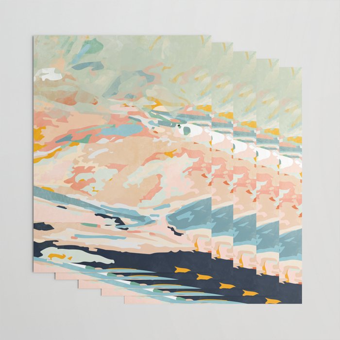 abstraction landscape in pastels Wrapping Paper Gallery Image 3