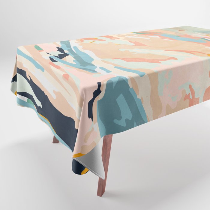 abstraction landscape in pastels Tablecloth Gallery Image 1