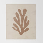Coral Leaf: Matisse Taupe Brown Edition Throw Blanket Gallery Image 2