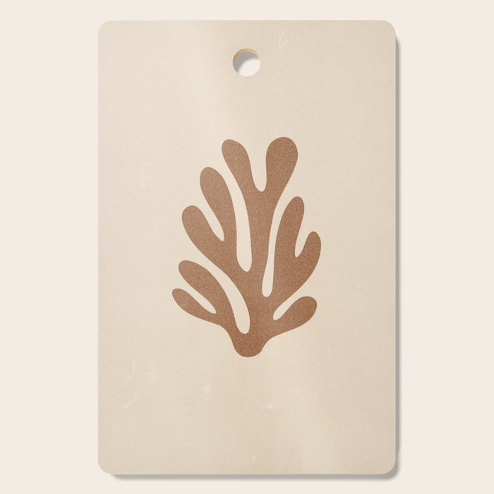 Coral Leaf: Matisse Taupe Brown Edition Cutting Board Gallery Image 1