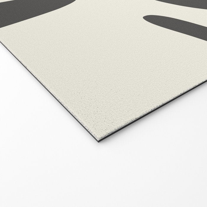 Mid Century Modern Kwaito Charcoal Gray and Muted Mustard Gold Abstract Welcome Mat Gallery Image 2
