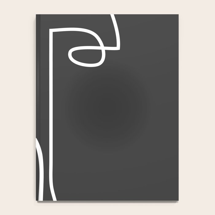 abstract line art face Notebook Gallery Image 4