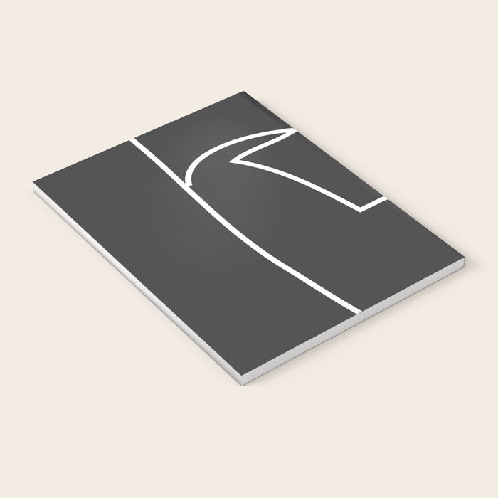 abstract line art face Notebook Gallery Image 3