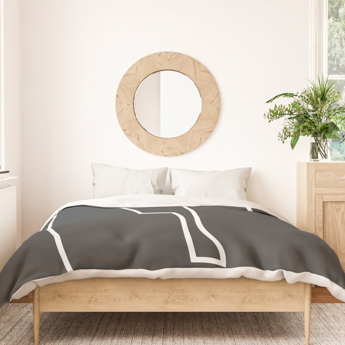 abstract line art face Duvet Cover Gallery Image 3