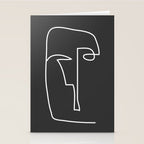 abstract line art face Stationery Card Gallery Image 2