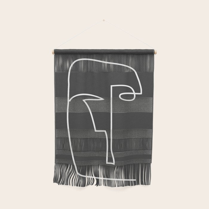 abstract line art face Wall Hanging Gallery Image 1