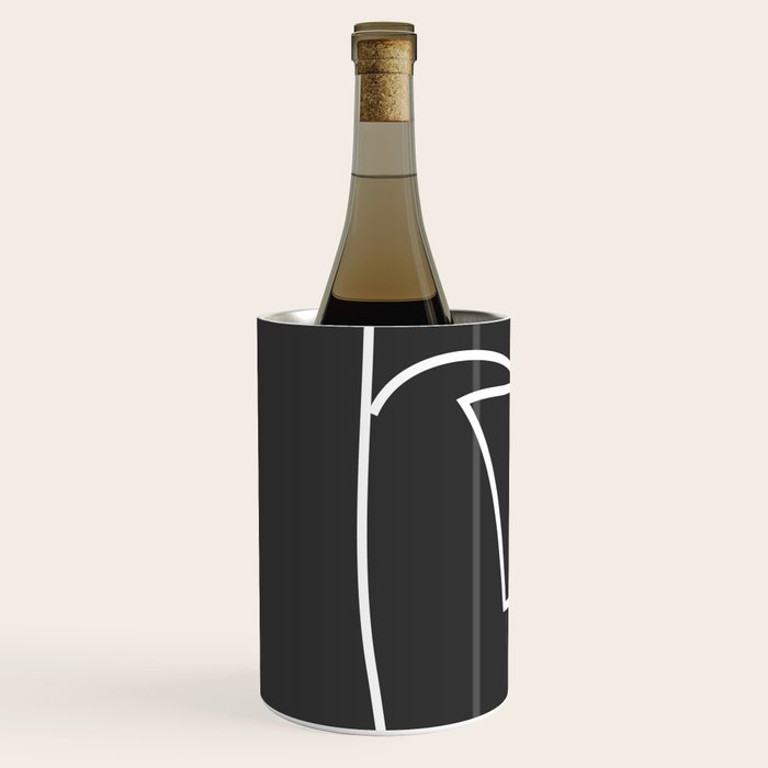 abstract line art face Wine Chiller Gallery Image 2