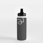 abstract line art face Water Bottle Gallery Image 2