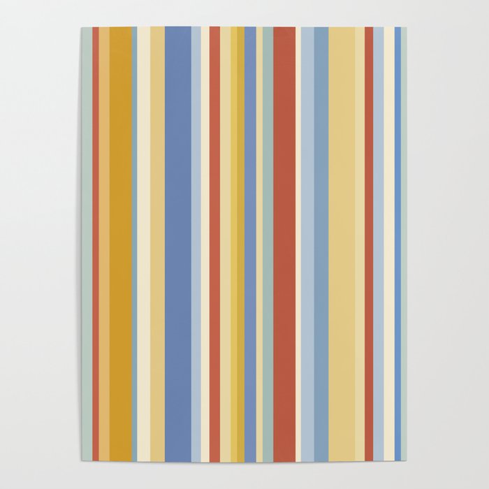 Classic Stripes VIII - 70s Summer Poster Gallery Image 1