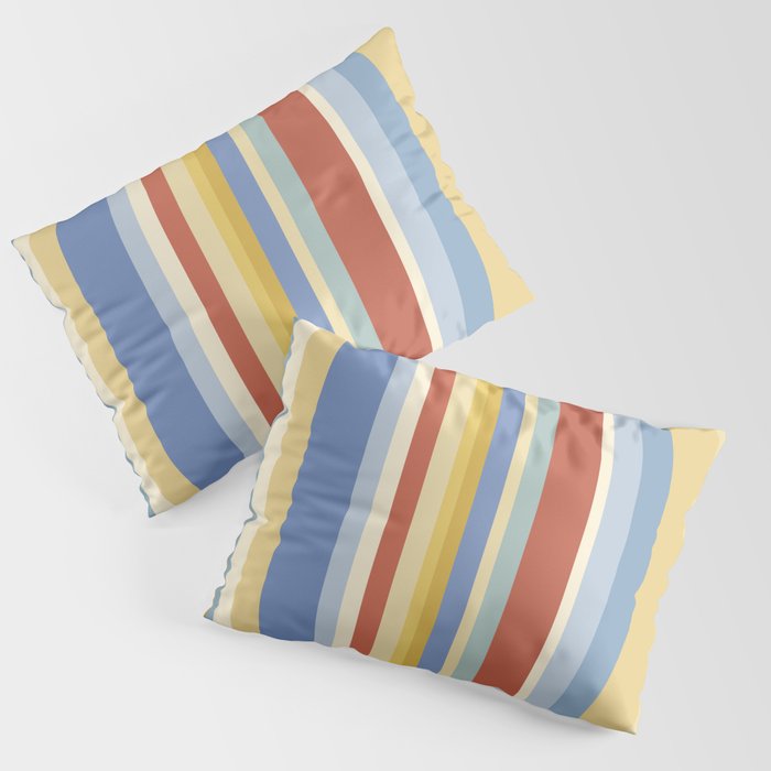 Classic Stripes VIII - 70s Summer Pillow Sham Gallery Image 3