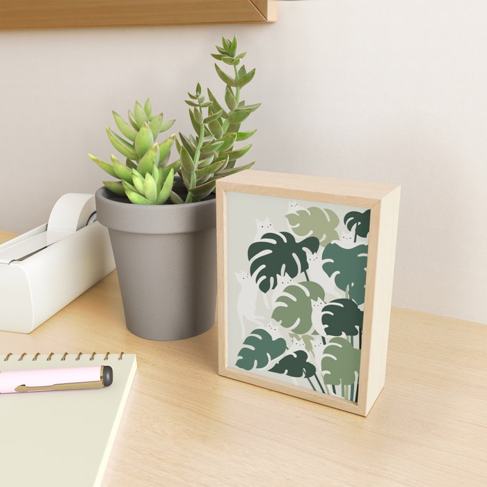 Cat and Plant 47 Mini Art Print Gallery Image 2