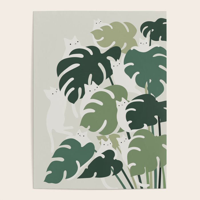 Cat and Plant 47 Poster Gallery Image 4