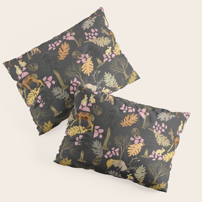 Colorful forest animals F Pillow Sham Gallery Image 3