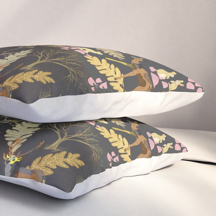 Colorful forest animals F Pillow Sham Gallery Image 3