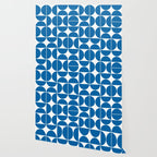 Mid Century Modern Geometric 04 Electric Blue Wallpaper Gallery Image 2
