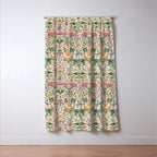 William Morris Vintage Lodden Blush Pink & Woad Blue Window Curtain Gallery Image 3