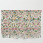 William Morris Vintage Lodden Blush Pink & Woad Blue Wall Hanging Gallery Image 1