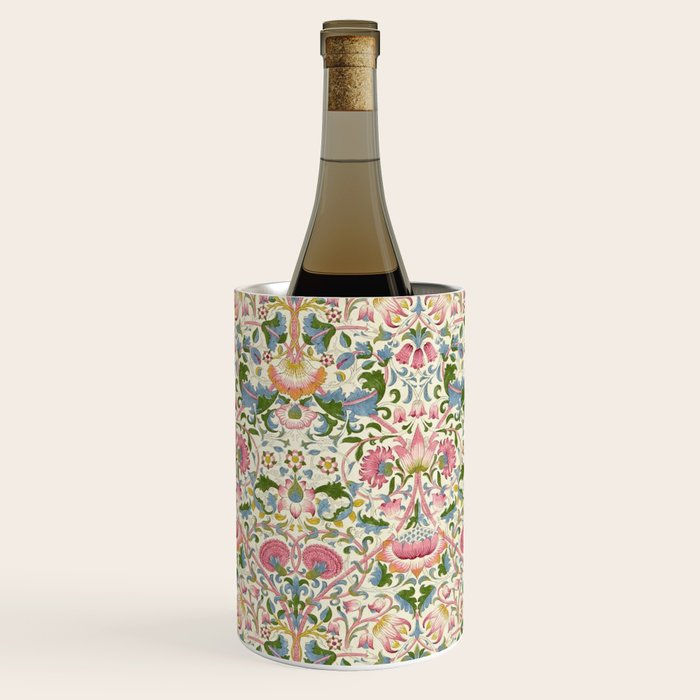William Morris Vintage Lodden Blush Pink & Woad Blue Wine Chiller Gallery Image 3